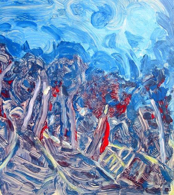 BLUE STORMY NIGHT 41cmx47cm