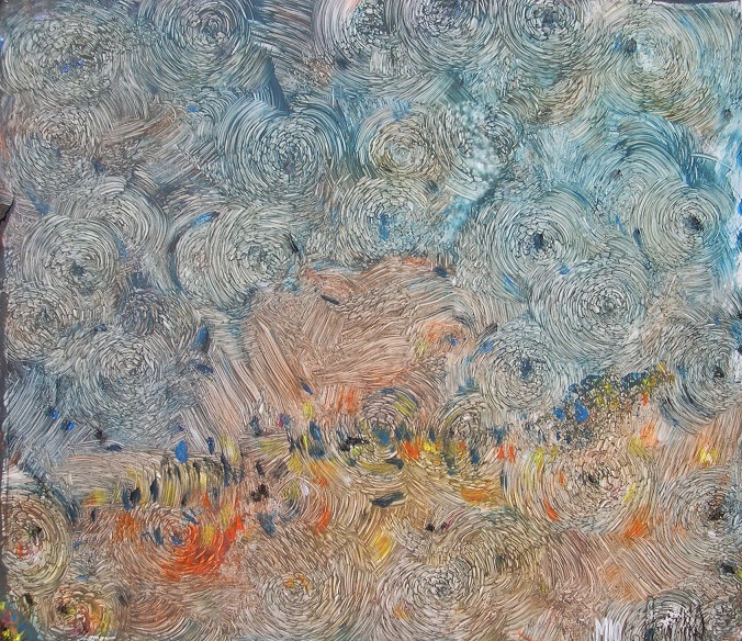 BY A HAPPY DAY 43cm x 48cm