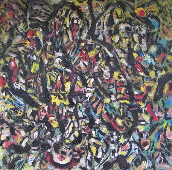 FOULE DE VOUS 50cm x 50cm