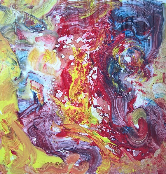 INCENDIE 57cm x 60cm