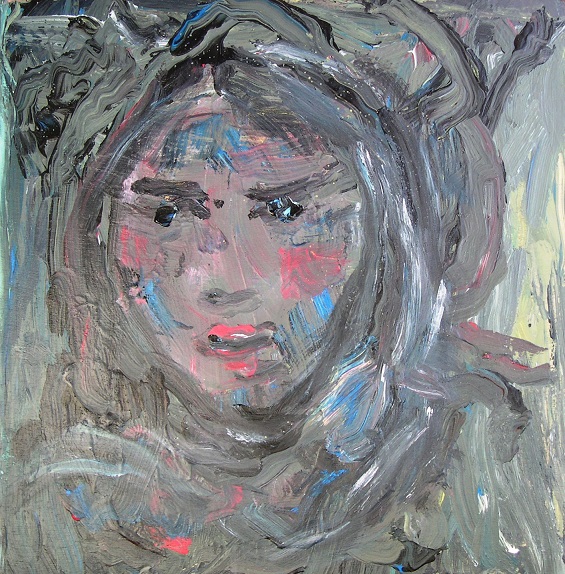 PORTRAIT BLEU 50cm x 50 cm